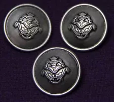 Three Mens Castile Blazer Jacket Buttons Gray Metal Shank Knight
