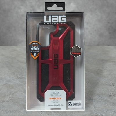 L4. UAG Monarch Case Samsung Galaxy S21+ (Plus) 5G Crimson Red Urban Armor Gear