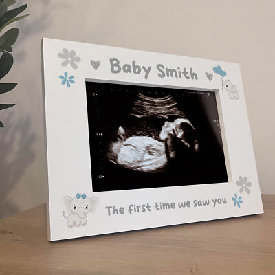 Personalised Baby Scan 7x5 Photo Frame Keepsake Baby Boy Pregnancy