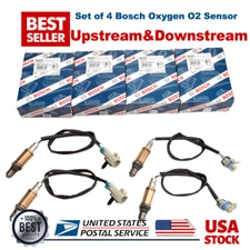 4PCS OEM Oxygen O2 Sensor for 2008-2014 GM V8 4.8L 5.3L 6.0L 6.2L Up & Down USA
