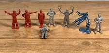 Vintage MARX Tom Corbett Space Patrol Play Set Aliens 8 Figure Lot