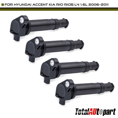 4 Bobine Di Accensione UF499 Per Hyundai Accent Kia Rio Dodge Attitude 1.6L - 2730126640