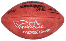 RANDY WHITE SIGNED DALLAS COWBOYS SUPER BOWL 12 WILSON FOOTBALL W/ SB XII MVP