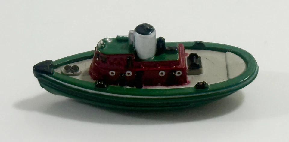 Vintage Micromachine Plastic Tug Boat Ship Green Type Case Toy - Image 2 of 4