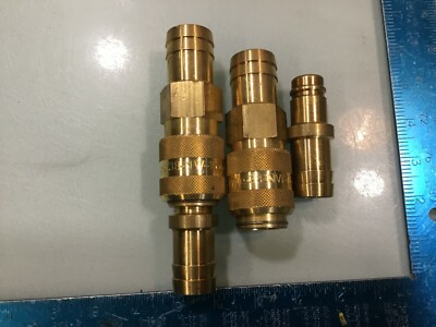 Rectus Type 38-NW-15 Female Thread Quick Coupling Double Shut-Off Brass Set 3 E