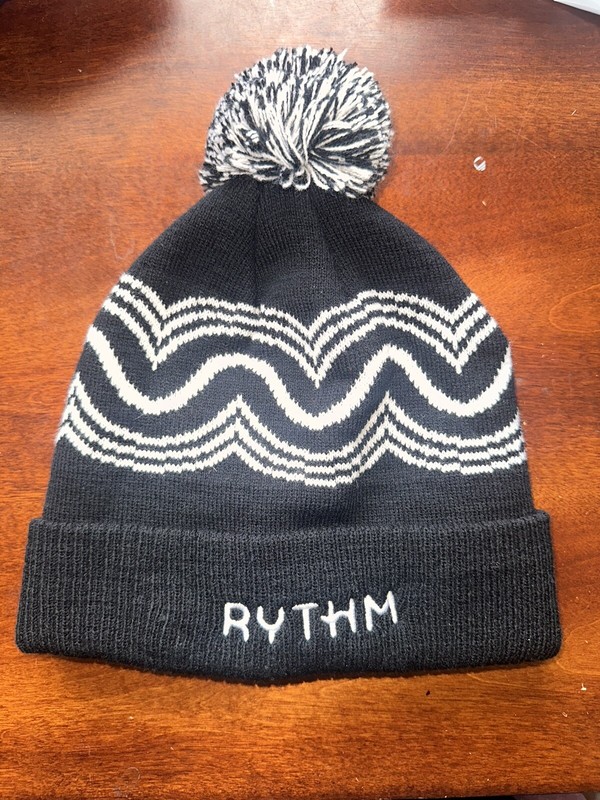 Rythm Cannabis Brand Authentic Black Hat Beanie GREAT CONDITION!!!!