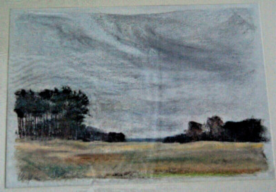Franz Ehmke*1928 -2018 DDR Painter View Over the Field at Rehmater