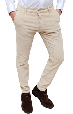 Pantaloni uomo Diamond invernali beige velluto casual jeans cotone | eBay