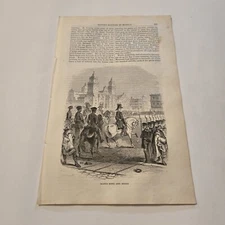 General Winfield Scott's Entry Into Mexico Mexican War c. 1855 Engraving (371)