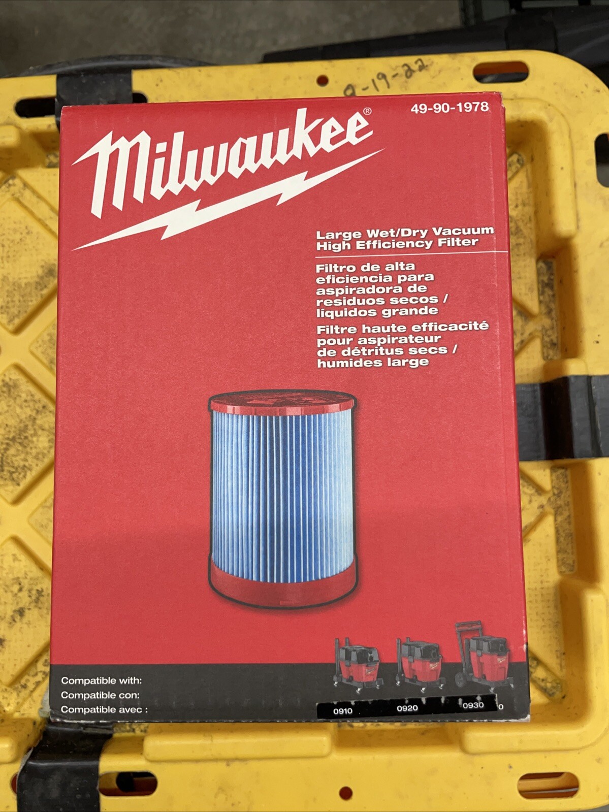 Milwaukee 49-90-1978 Large Wet/Dry Vacuum High Efficiency Filter