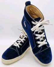 Christian Louboutin - Blue Velvet - Louis Orlato Ankle Trainers - Euro Size: 40