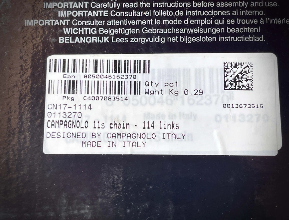 Campagnolo Record Chorus Potenza Veloce 11 Vitesses Chaîne 11 Vitesse 11V Neuve - Photo 2/4