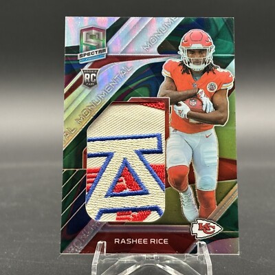 2023 Panini Spectra Rashee Rice RC Patch Prizm Monumental Jersey Rookie 4/4