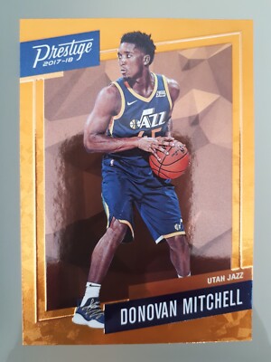 2017-18 Panini Prestige Donovan Mitchell #13 Micro Etch Rookies Orange NBA