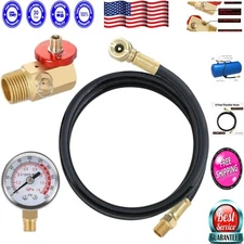 Essential Air Tank Repair Kit with Manual Gauge and Brass Safety Valve Assembly
