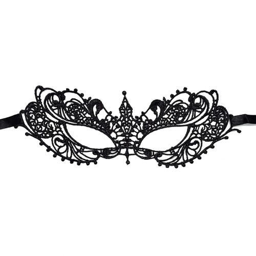 HALLOWEEN MASQUERADE LACE MASK Butterfly Cat Fox Party Costume Colour Black Blue - Picture 20 of 30