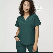 NWT FIGS Xsmall Amazon Green FIONlite Sokone - Classic V-Neck Scrub Top
