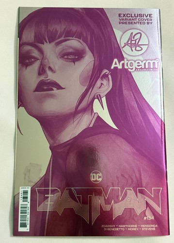 BATMAN #134 ARTGERM COLLECTIBLES EXCLUSIVE FOIL PUNCHLINE VIRGIN VARIANT W/ COA - Picture 2 of 3