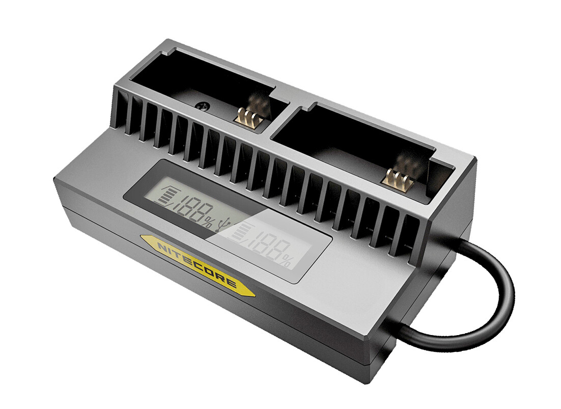 Caricabatterie Nitecore UGP4 pile al litio sport cam gopro display LCD
