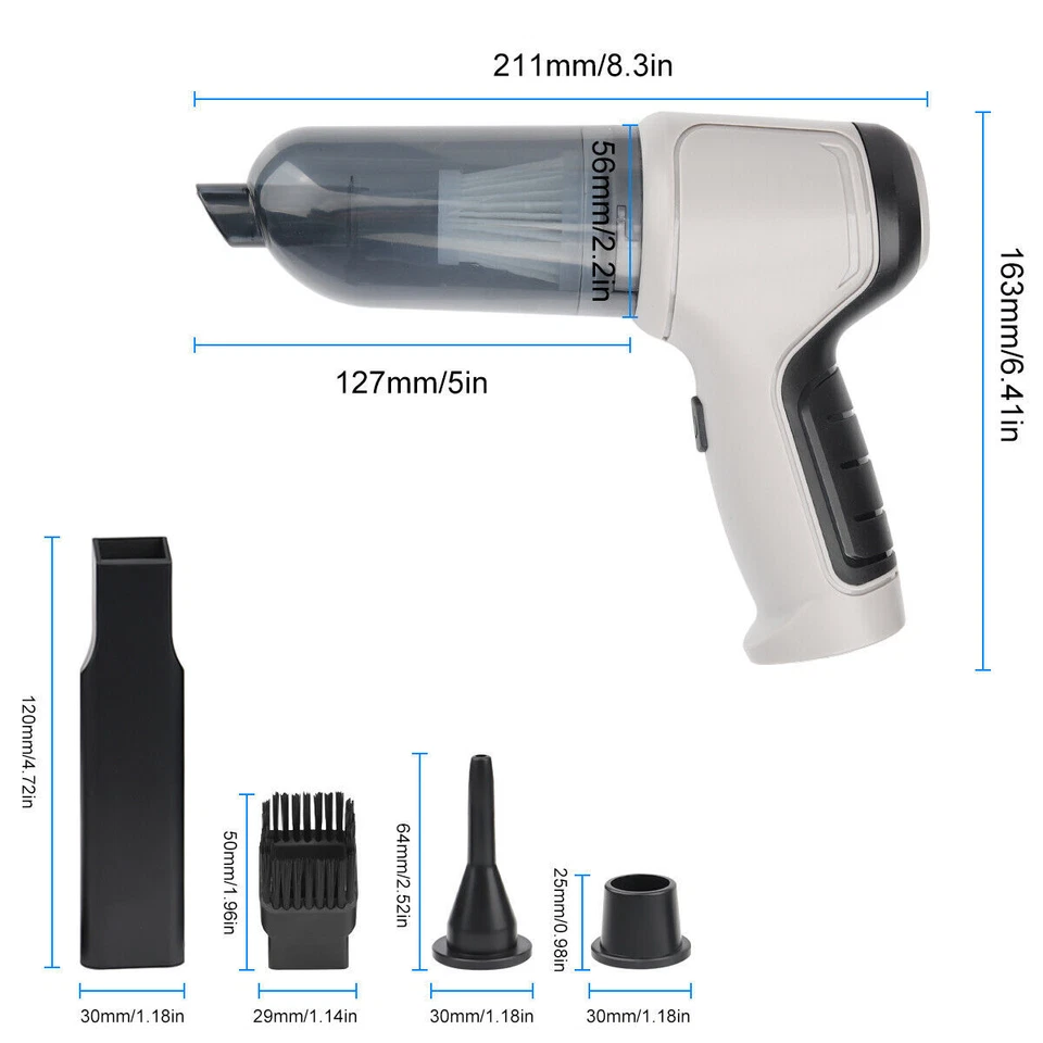 4 In 1 Wireless Car Vacuum Cleaner Household 9000Pa Strong Suction Air Blower - Image 4 of 4