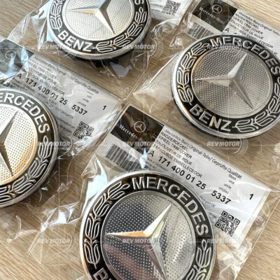 Set of 4 75MM Wheel Center Caps Hubcaps for AMG Black Wreath | eBay