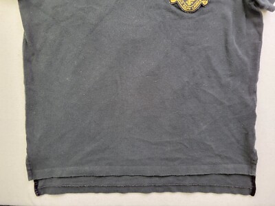 Polo Ralph Lauren Custom Fit Men M Black Pique Polo Shirt Crest