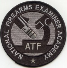 ATF NATIONAL FIREARMS EXAMINER ACADEMY Washington DC Subdued Gray POLICE PATCH