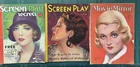3 Issues Movie Mirror and Screen Play Magazine 1930/1932 (f8)