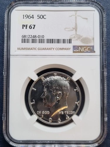 1964 Kennedy Proof Half Dollar 50c Silver Graded NGC PF67 #98596