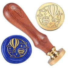 1set Brass Sealing Wax Stamp Head with Wood Handle for Envelopes Invitations