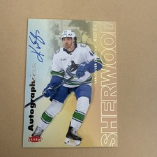 2025-26 Flair #A-KS Kiefer Sherwood Autographics Vancouver Canucks