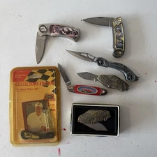 Lot Of 7 NASCAR Pocket Knifes - Case Variety Of Brands Earnhart Petty
