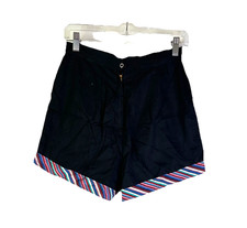 Vintage 50s Womens Small Handmade High Rise Contrast Trim Shorts Rockabilly Prep