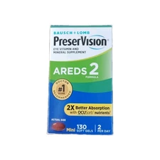 Bausch + Lomb PreserVision AREDS 2 Formula 130 softgels EXP 1/2027