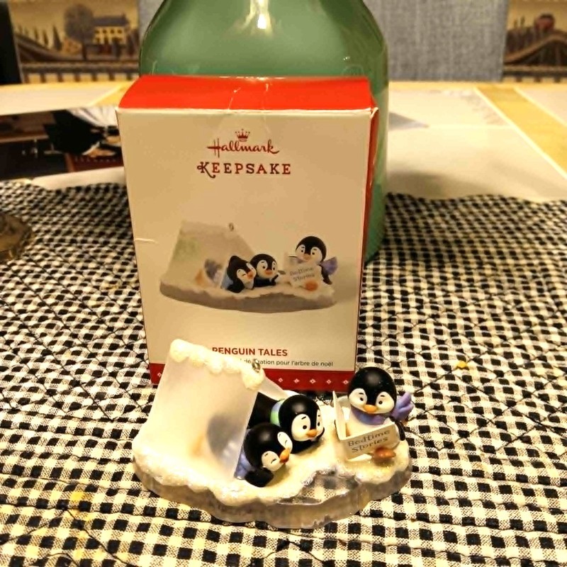 HALLMARK PENGUIN TALES 2015 CHRISTMAS KEEPSAKE ORNAMENTS CAMPING IGLOO TENT