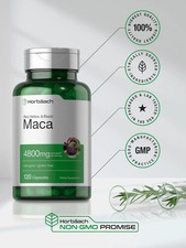 Horbäach Maca Root Capsules for Men and Women | 120 Pills | High Potency Extract