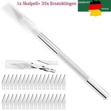 Bastel Skalpell Set mit 35x Ersatzklingen Bastelmesser Klingen Hobbymesser DE