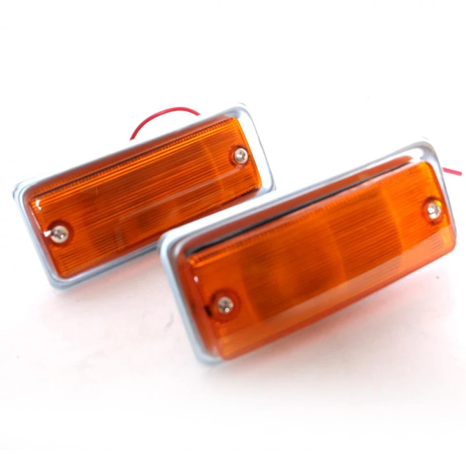 Par de luces de señal de giro de lámpara de señalización lateral para Nissan Datsun 620 621 J15 72-79 Foto 2 de 4