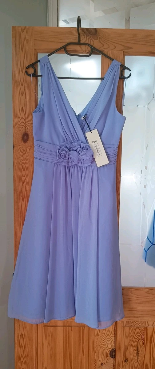 british home stores bridesmaid dresses Burgundy Chiffon Long Prom Dress with Flounced Neckline SDE015 – SELINADRESS main image 0
