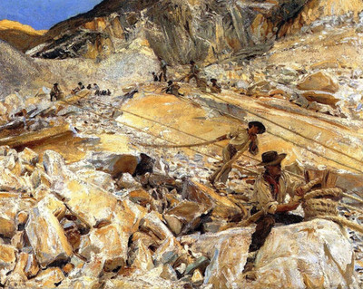John Singer Sargent Bringing Down Marble Carrara Canvas Print 8x10 Giclee Art