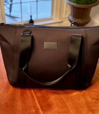 Dagne Dover Landon extra large black neoprene carryall bag