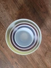 Vintage Set of 4 PYREX Primary Colors Nesting Mixing Bowls 401 402 403 404