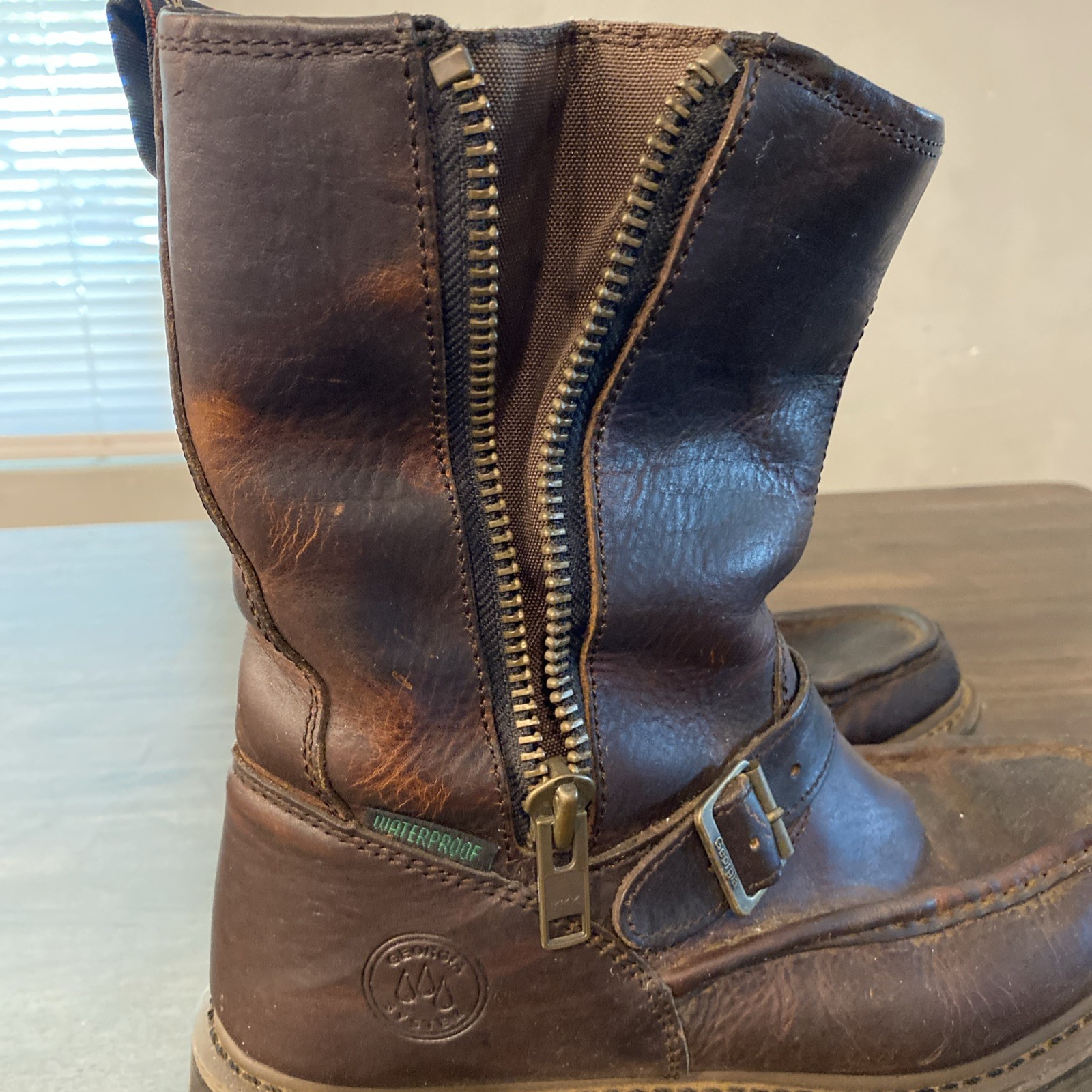 GEORGIA BOOT SIDE ZIP WATERPROOF WORK WELLINGTON … - image 9