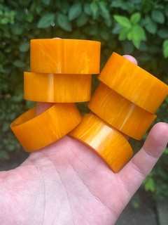 Vintage Phenolic Amber Bakelite Catalin Component Not Handles 113 Grams Orange