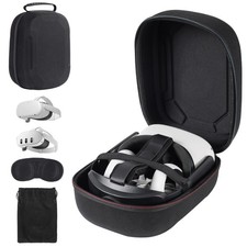 TIGOJH Hard Carrying Case Compatible with Meta Quest 3S/Quest 3/Oculus Quest 2/V
