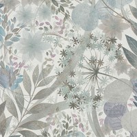 Vliestapete 1050624 Olive TüRkis Lila BäUme BläTter Secret Garden Erismann