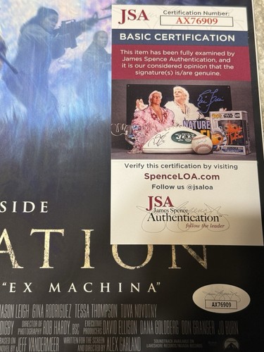 ALEX GARLAND SIGNED ANNILIHATION DIRECTOR 12x18 POSTER PHOTO - JSA COA - Picture 2 of 2