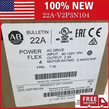 NEW Allen-Bradley 22A-V2P3N104 PowerFlex 4 0.4 kW 0.5 HP AC Drive 22AV2P3N104