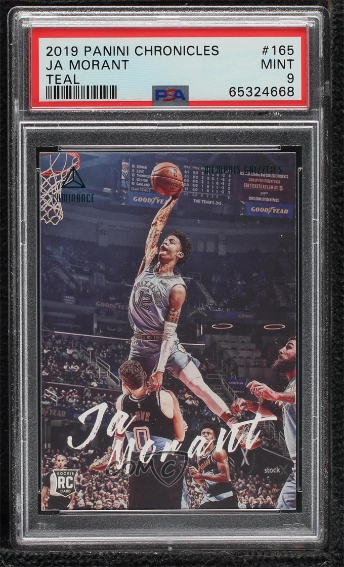2019-20 Panini Chronicles Luminance Teal Ja Morant #165 PSA 9 MINT 1s6