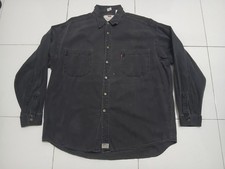Vintage 90s Levi's Denim Shirt Mens Sz Large Cotton Made in Hong Kong Red Tab
